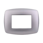 Placca Slim Serie Space 3P Colore Silver Compatibile Con Bticino Living Light