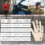 Maniche invernali Unisex Maniche invernali spesse e calde per schermo touchscreen impermeabili per bici da strada e mountain bike con suola antiscivolo e riflessi per attività all'aperto