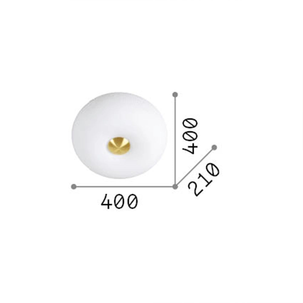 Plafoniera Moderna Arizona Vetro Bianco 3 Luci Gx53 9W 3000K Luce Calda