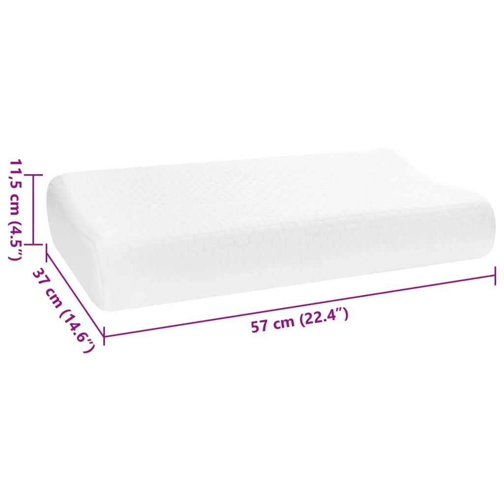 Cuscino da Letto Bianco 57 x 37 x 11,5 cm Schiuma Memory CFW2723159