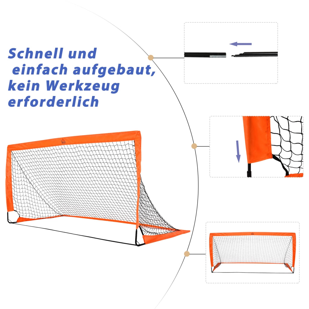 Porta da Calcio Set ¨C zephmum ¨C Arancione 183x90x90 cm