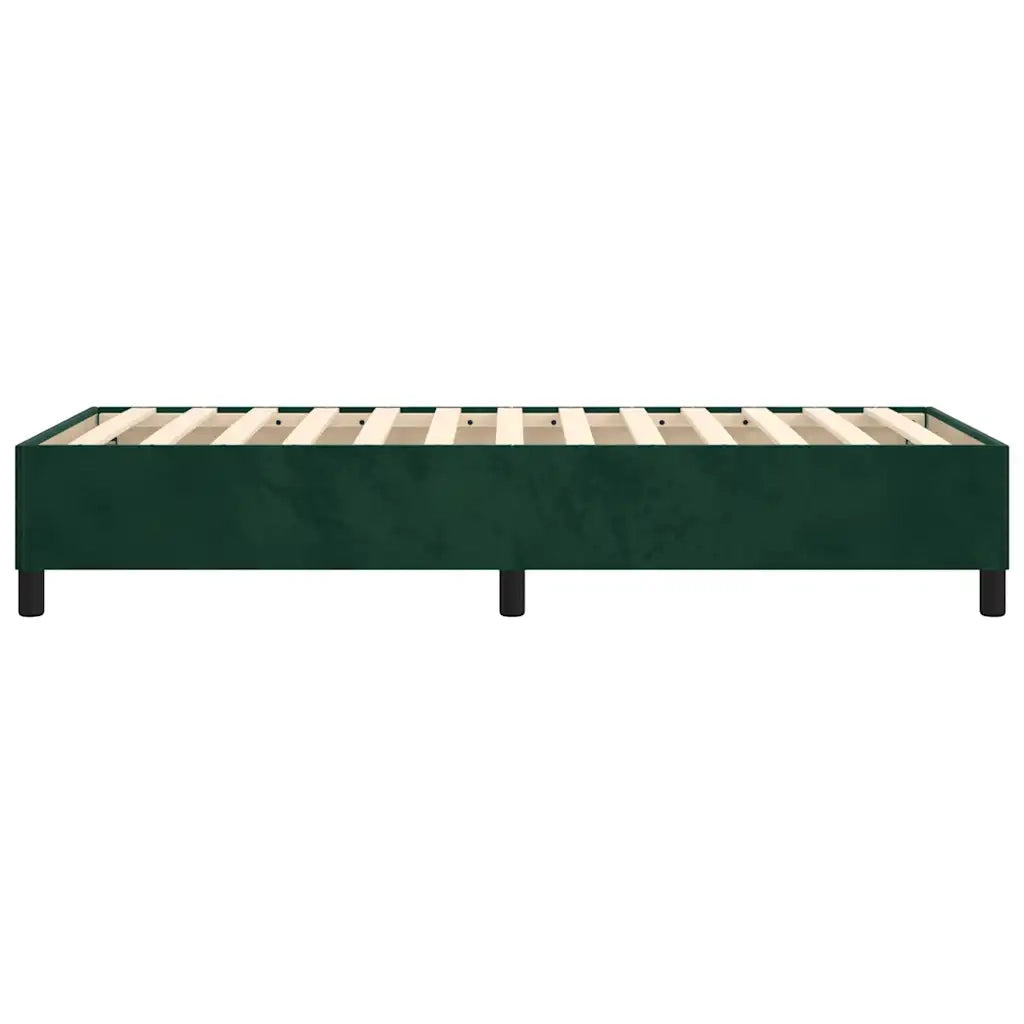 Struttura Letto a Rete a Molle-Giroletto Verde Scuro 100x200 cm in Velluto 494608