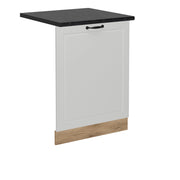 Pannello frontale della lavastoviglie R-Line Bianco rustico/Rovere dorato 60 cm, PL Antracite Vicco
