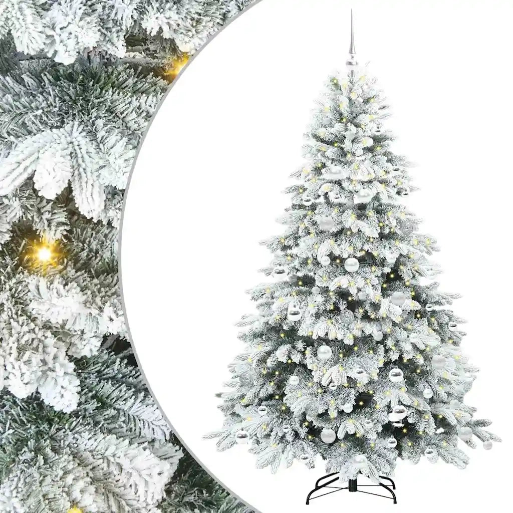 Albero di Natale artificiale con 300 LED Bianco 180 cm PE e PVC