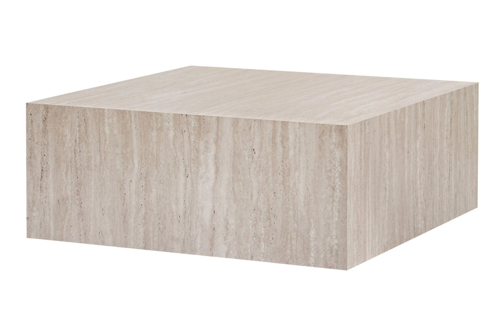 Tavolino in MDF "Prizma" - 90 x 90 x 35 cm - Travertino