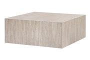 Tavolino in MDF "Prizma" - 90 x 90 x 35 cm - Travertino