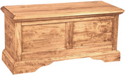 Biscottini Cassapanca Country in legno massello di tiglio finitura naturale L100xPR38xH48 cm. Made in Italy