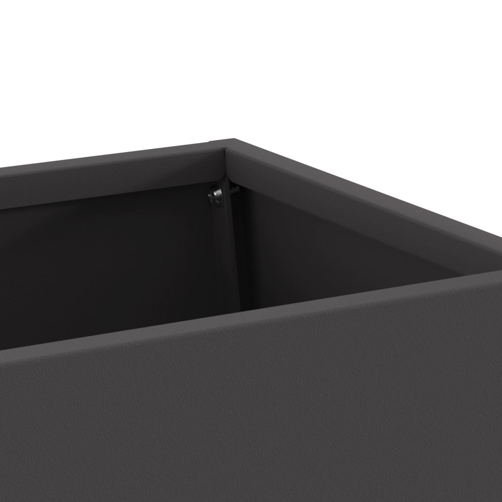 Focolare con spazio per legna Nero 60x35x100 cm Acciaio
