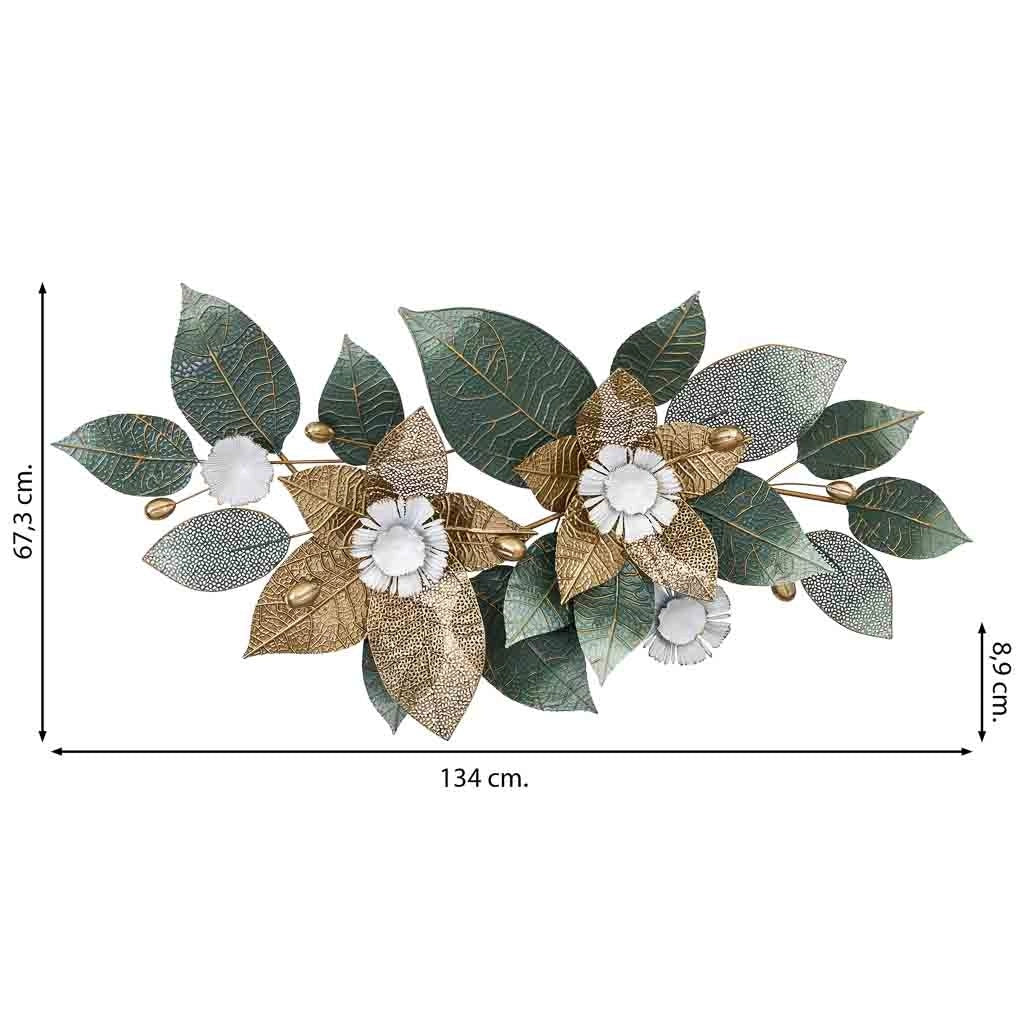 Carta da parati decorativa in metallo 134,0x67,3x8,9