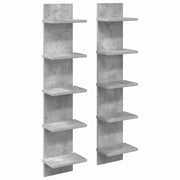 Scaffale da parete 2 pcs Grigio Cemento 22 x 15 x 100 cm 8012427