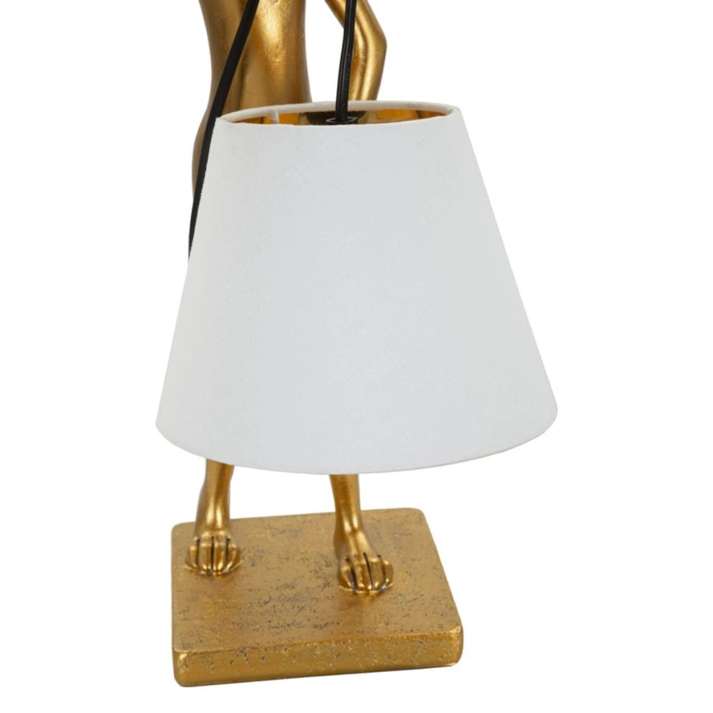 Lampada da Tavolo Coniglio 2, Oro, Poliresina, 26x16x47 cm