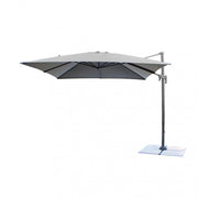 Ombrellone da Giardino Newton Decentrato 3x3 m in Alluminio Nero Telo Grigio