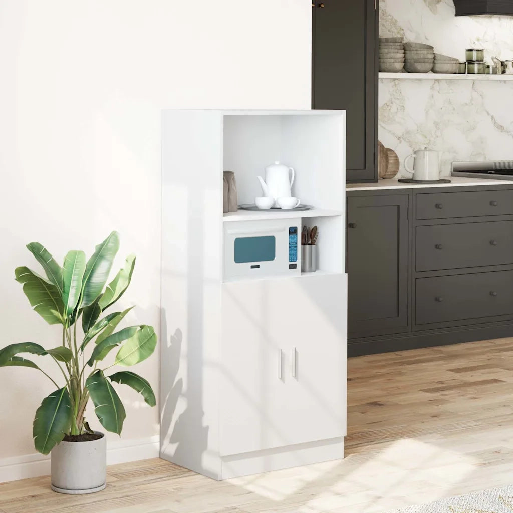 Mobile da cucina-Armadio da cucina Bianco 57x41,5x131,5 cm in Truciolato