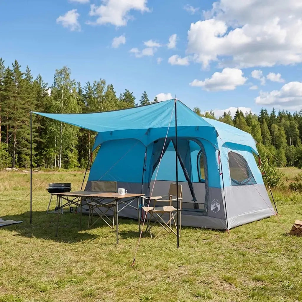 Tenda Familiare con tetto Blu 380 x 260 x 190 cm Poliestere 42028494