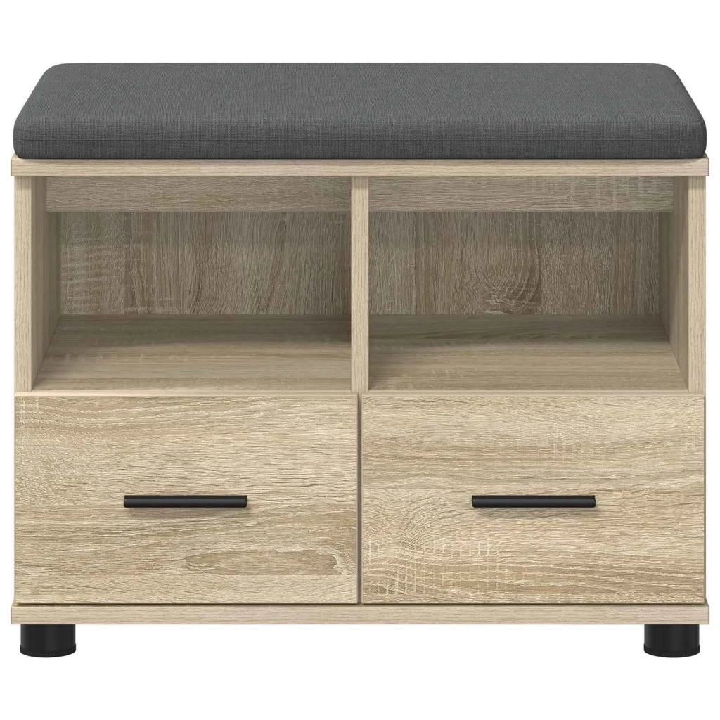 Panca per ingresso con cuscino Rovere Sonoma 60 x 38 x 46 cm