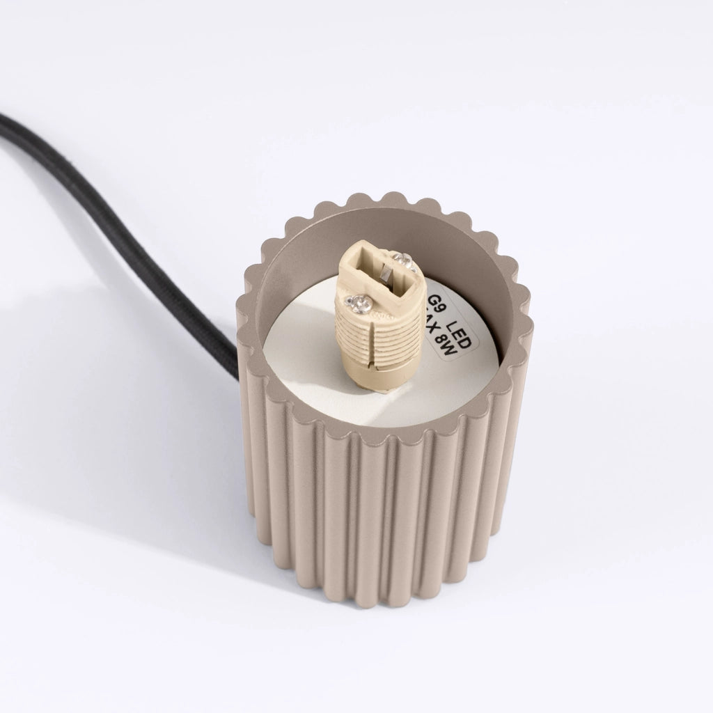 Lampada da tavolo SFERA Pure Lume taupe sfera vetro G9