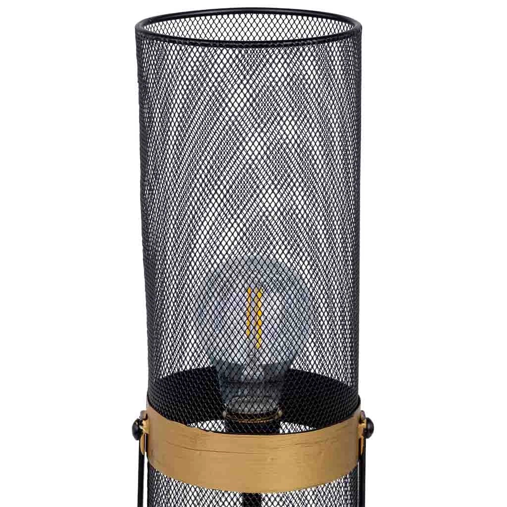Lampada da tavolo in metallo nero con 1 faretto 12,5x12,5x51h cm