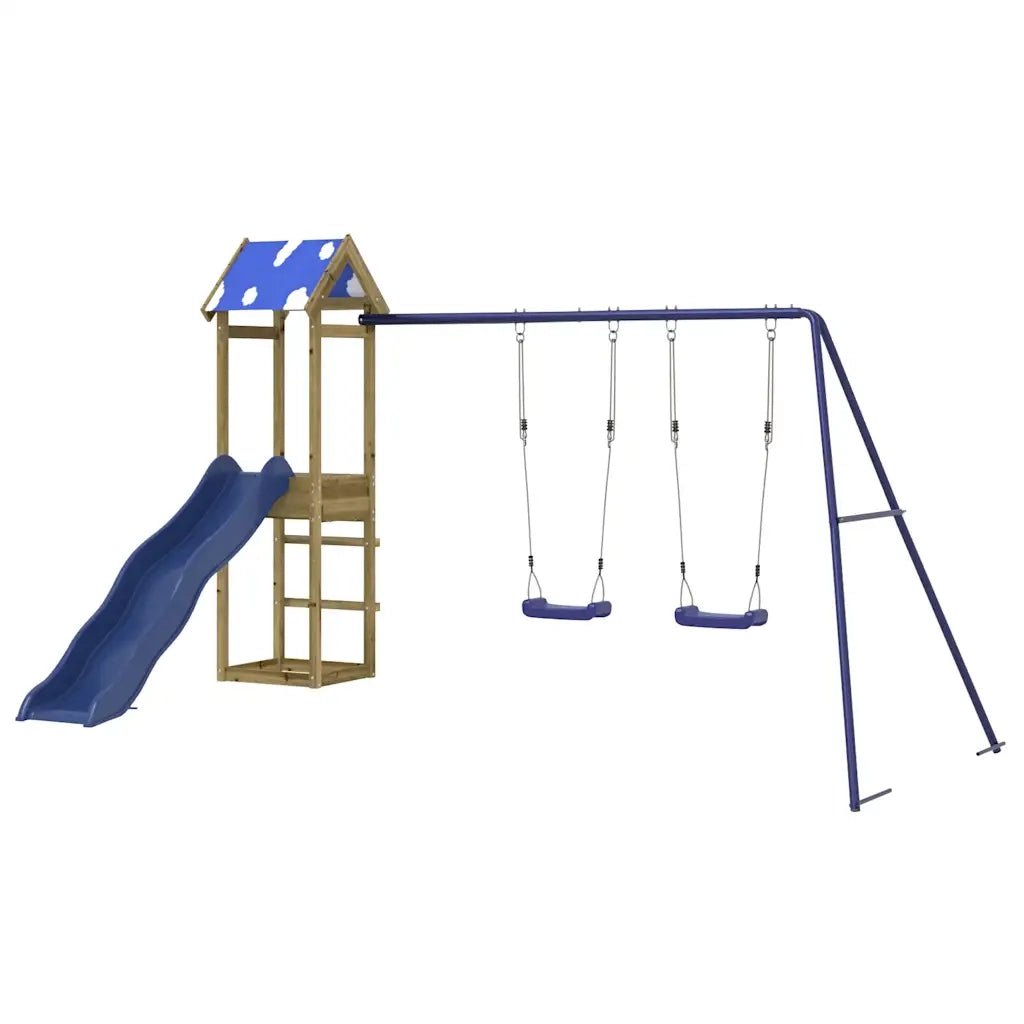 Set da Gioco da Esterno in Legno di Pino Impregnato