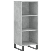 Credenza | Madia | Buffet da pranzo | Armadio da pranzo Grigio Cemento 34,5x32,5x90 cm in Legno Multistrato