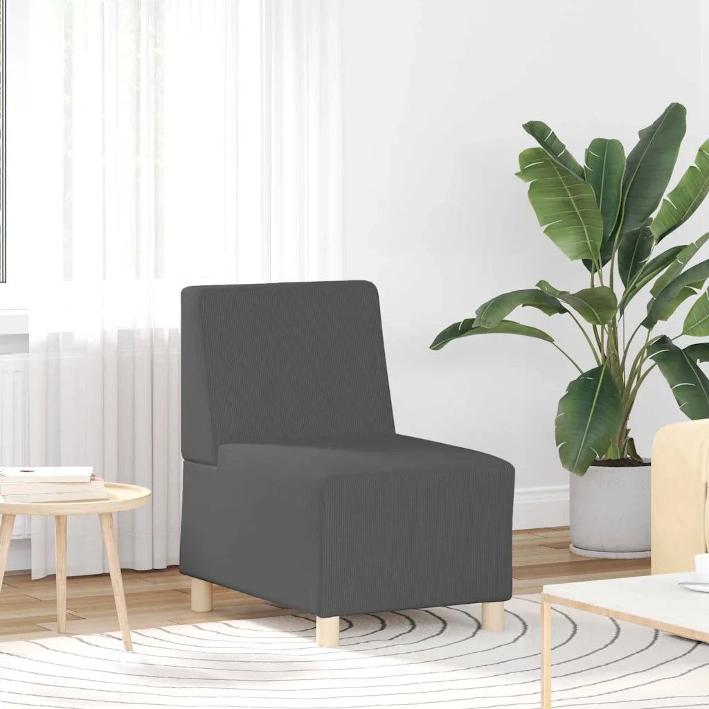 Unità di Divano Modulare Senza Braccioli 3 pcs Grigio scuro