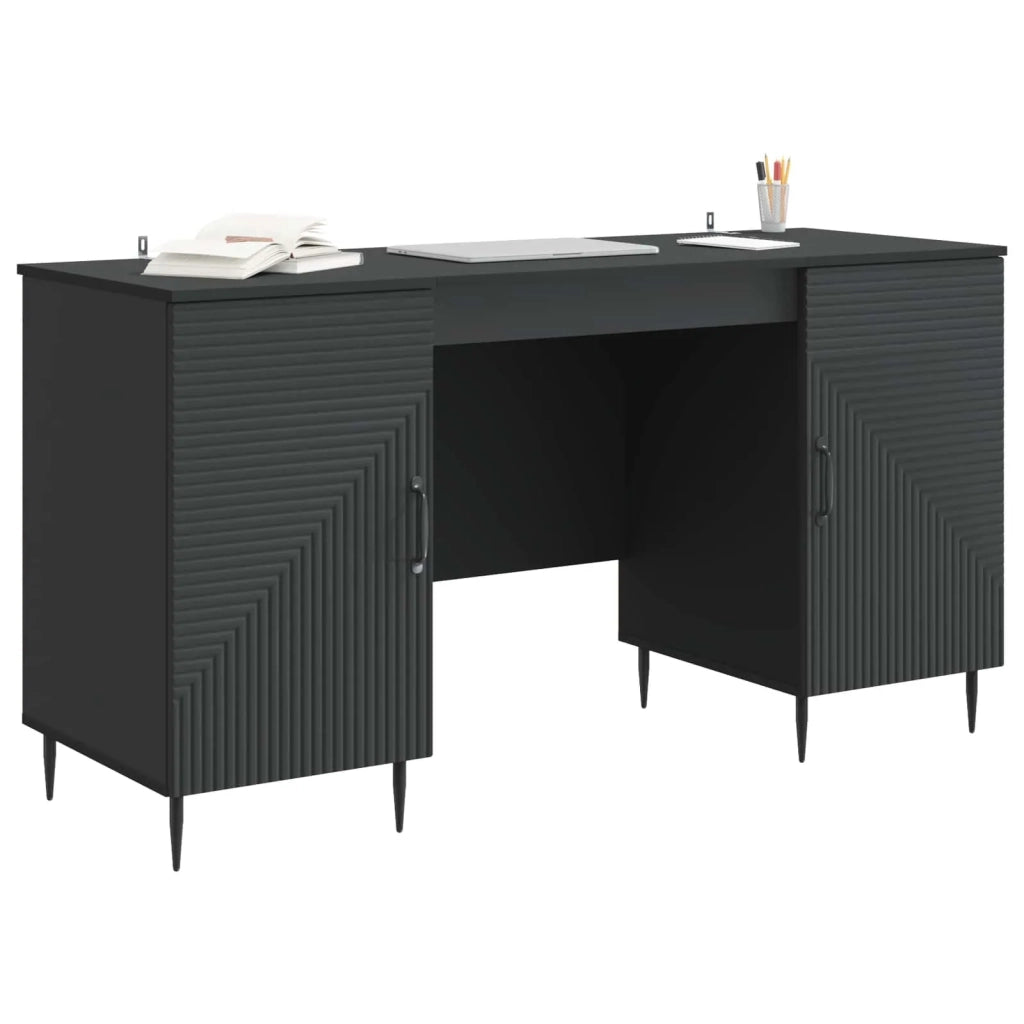 Scrivania Nero 142,5 x 50 x 75 cm Legno ingegnerizzato 3414604