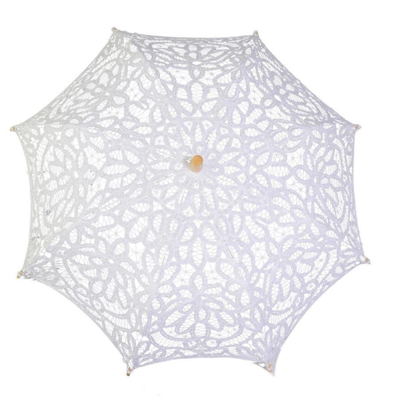 Ombrello pizzo traforato bianco cmÃ¸80x67
