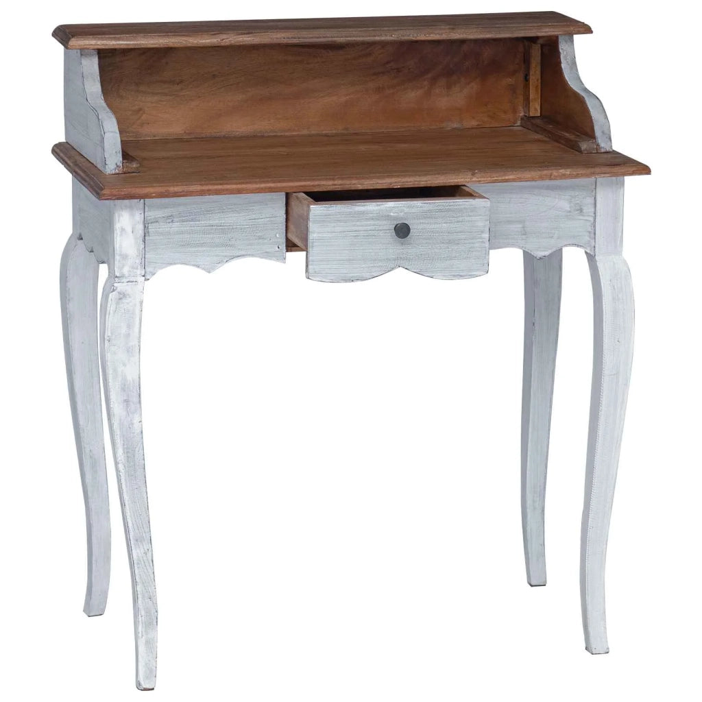 Scrivania con cassetto Marrone e bianco 80 x 40 x 92 cm