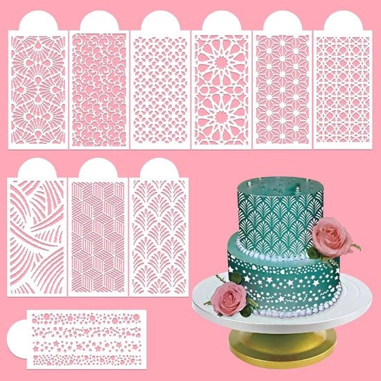 Set di decorazioni per torte per principianti, Kit di accessori per decorazione di torte, 10 pezzi
