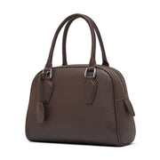 Borsa a tracolla da donna in vera pelle, marrone.