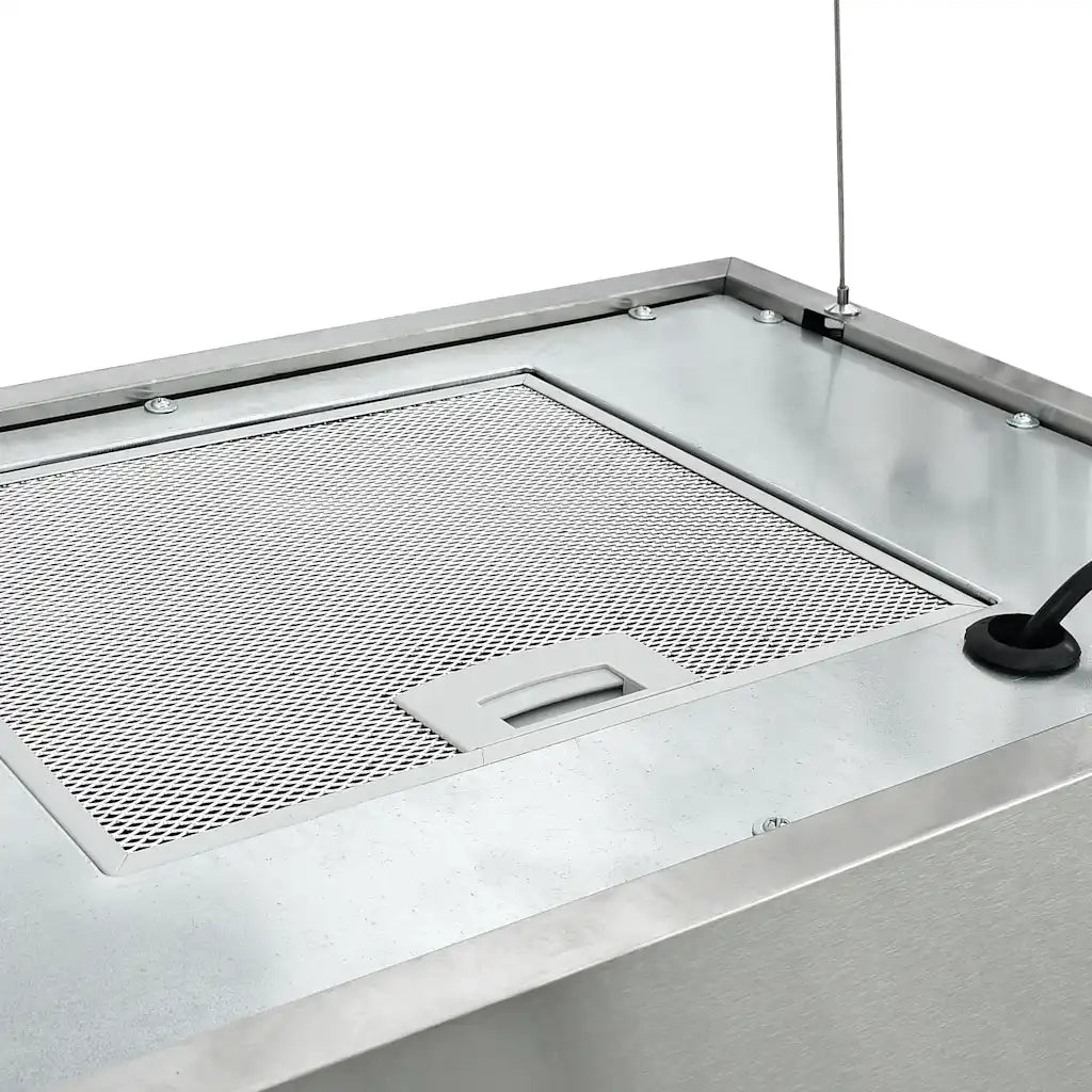 Cappa da Cucina ad Isola Sospesa LCD con Sensore-Cappa a Isola 55 cm Acciaio