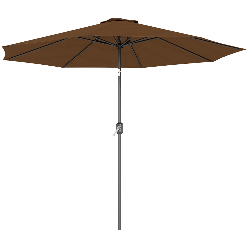 Ombrellone da Giardino Inclinabile 3x2.5 m ¨C zephmum ¨C Metallo e Poliestere, Caff¨¨