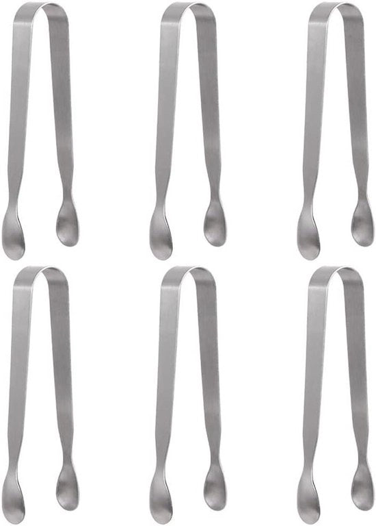 Set di 6 mini spatole in acciaio inossidabile per tè, caffè, cucina e barbecue