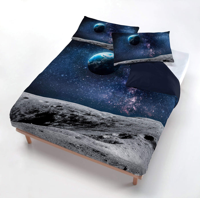 Copripiumino Matrimoniale con Federe Stampato in Microfibra Earth