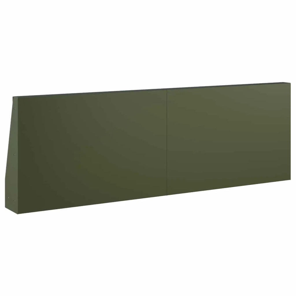 Muro di contenimento 4 pz 60 x 12 x 30 cm Acciaio Verde Oliva 3449075
