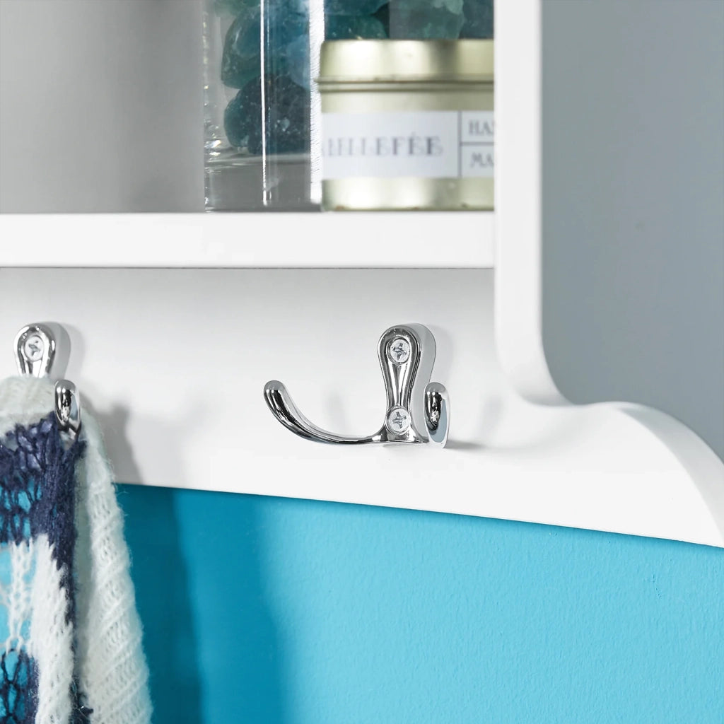 Portachiavi da parete Appendichiavi Appendiabiti Mensola da bagno L72cm Bianco FRG48-L-W
