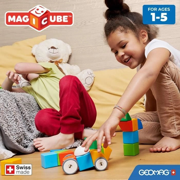 Blocchi magnetici - GEOMAG - Magicube 308 - 10 pezzi - Varie forme - Veicoli - Plastica riciclata