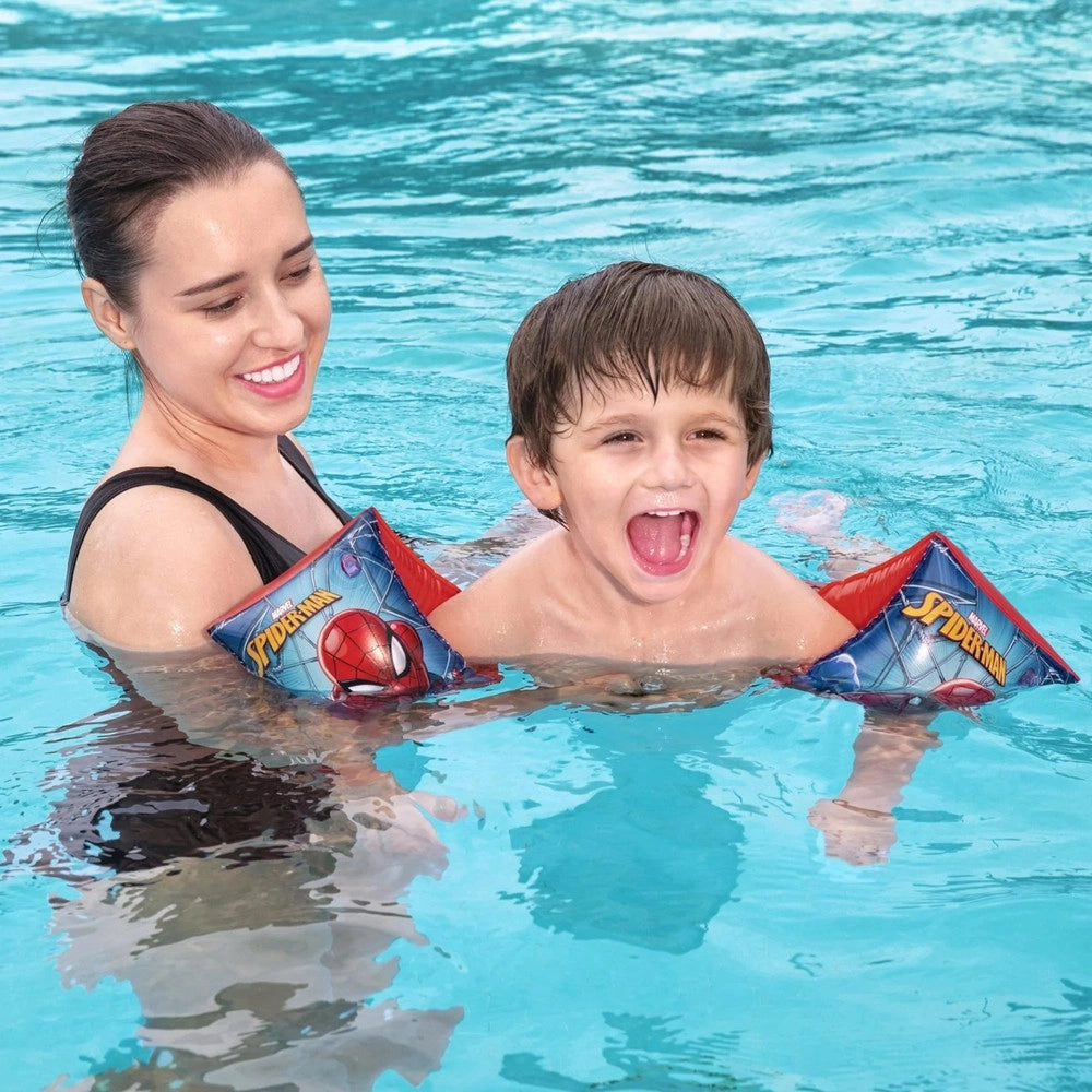 Trade Shop - Braccioli Gonfiabili Stampa Spiderman 23x15cm Mare Piscina Estate Per Bambini 019943 -
