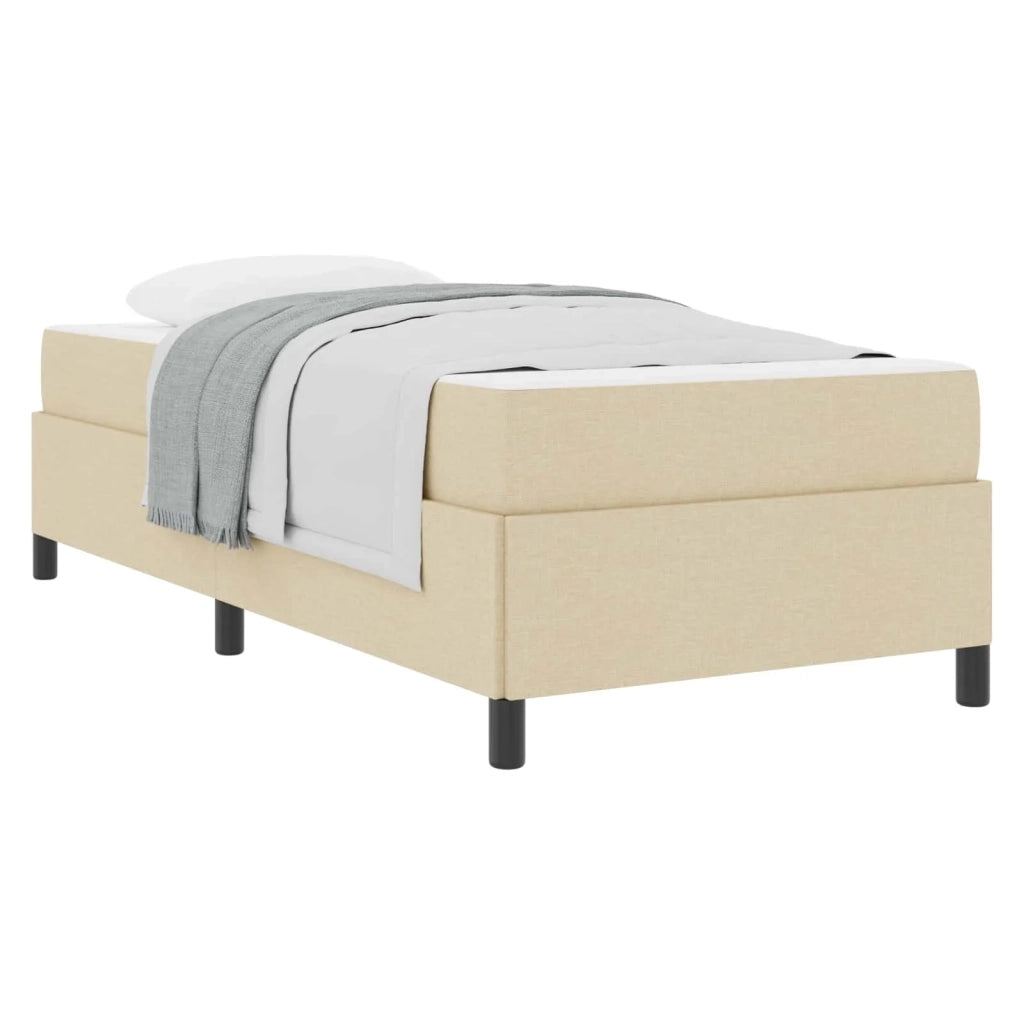 Letto a molle Crema 100 x 200 cm Tessuto