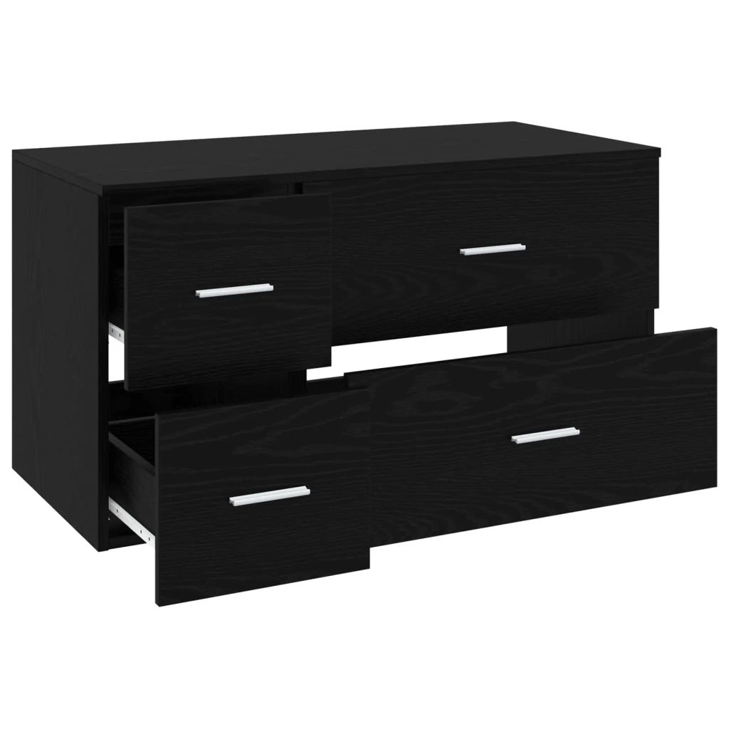 Set di mobili per il bagno 2 pz Rovere Nero 3404017