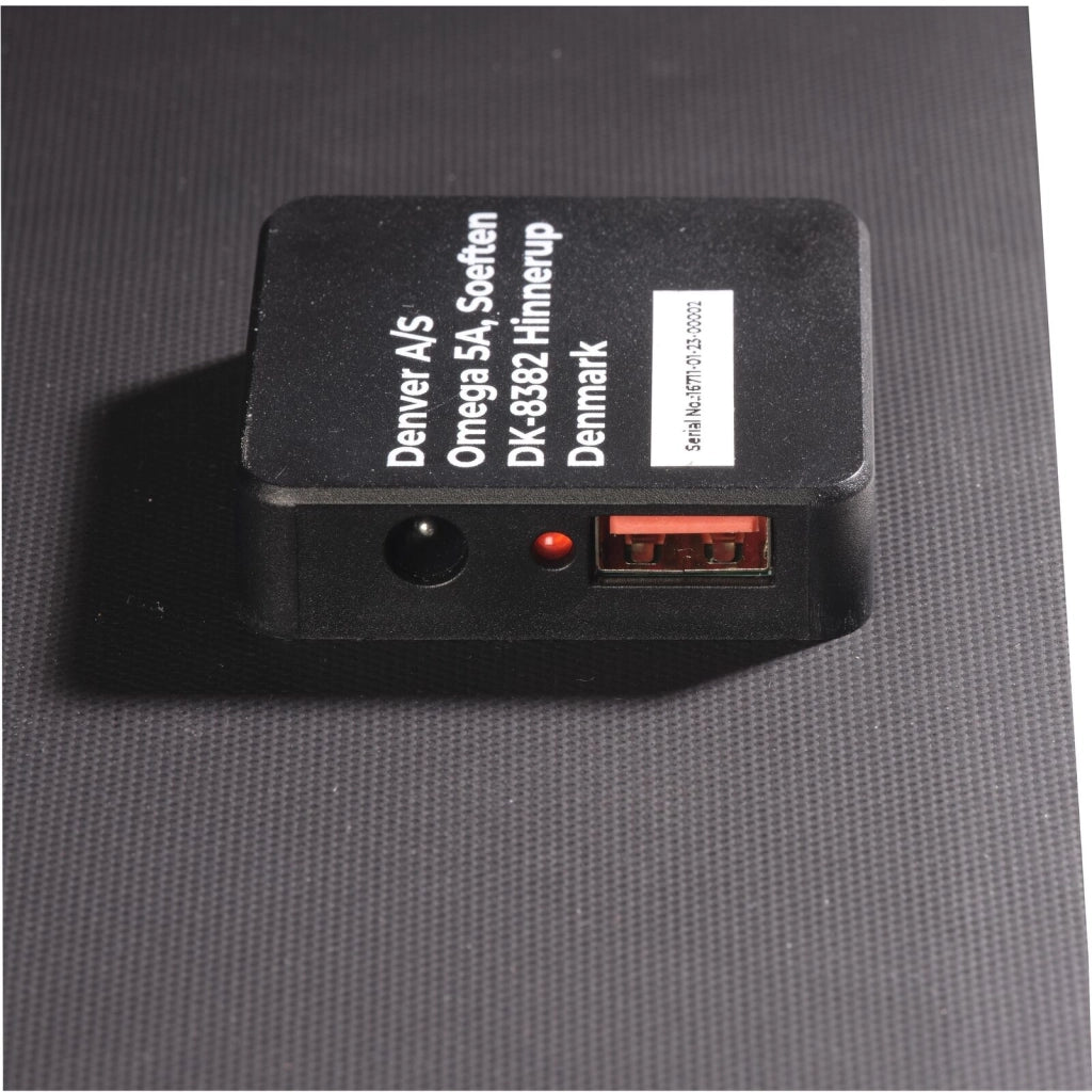 Denver 117250200000 SOP-10200 Pannello Solare Portatile Pieghevole 20 W con Uscita USB-C e DC 5-18 V colore Nero