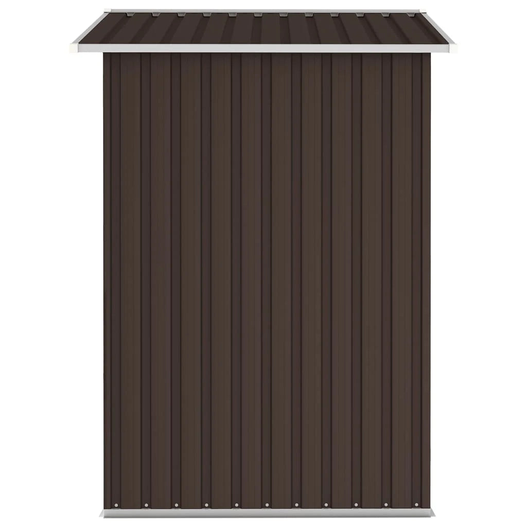 Casetta da giardino cabina ripostiglio casetta da esterno robusta casetta per attrezzi 205 x 129 x 183 cm acciaio zincato marrone 02_0022280