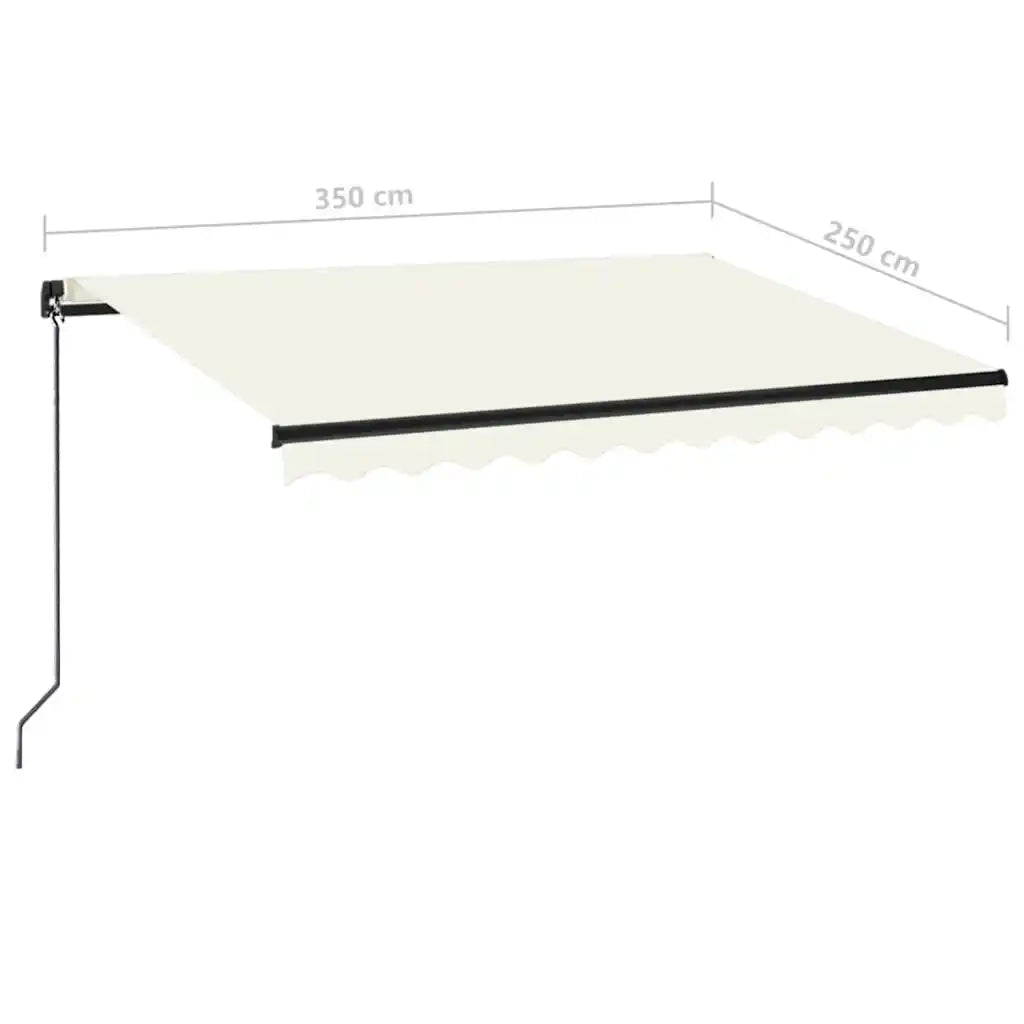 Tenda da Sole Retrattile Manuale 350x250 cm Crema 3069077