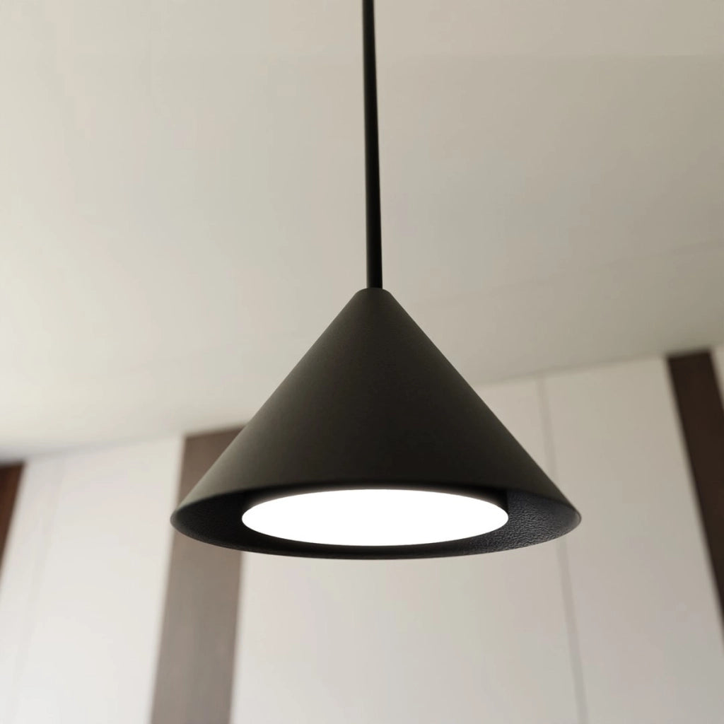 Lampada a sospensione ELIT 3 in acciaio nero opaco