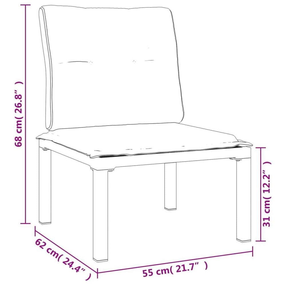 Garden Chair With Cushion, Black And Grey Poly Rattan