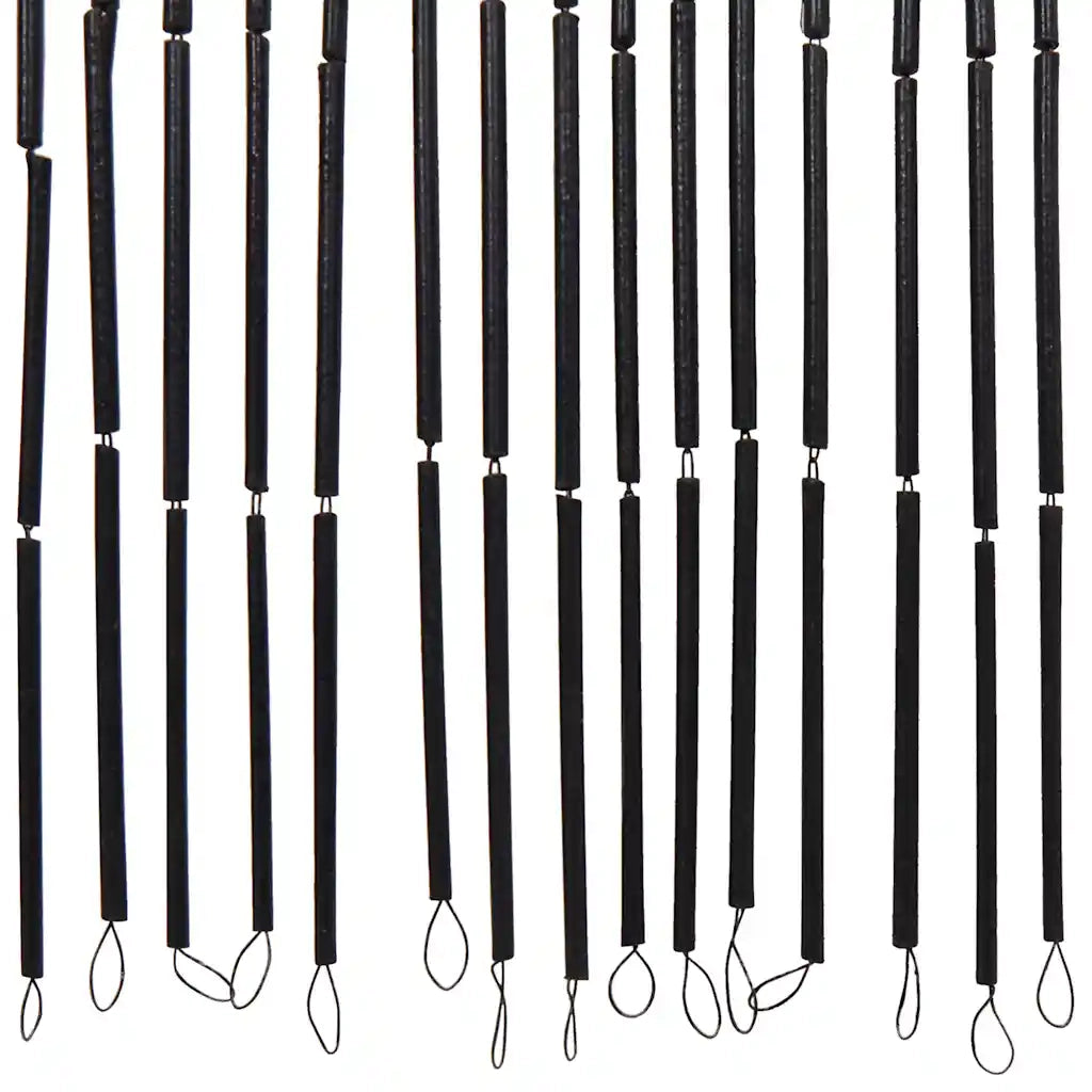 Tenda Antimosche per Porte-Zanzariera Grigio Scuro 56x185 cm Bamb¨´
