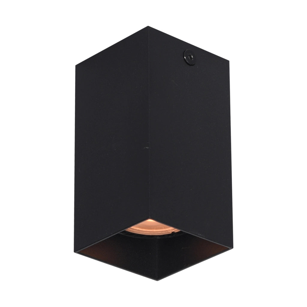 Spot soffitto moderno quadrato nero 10cm GU10 10W Ander