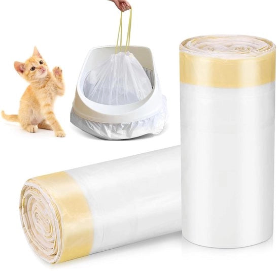 Sacchi per gatto XL - 40 pezzi - 79 x 45 cm - Sacchi resistenti alle scalfitture - Sacchi in polietilene durato - Per gatti di taglia media - Sacchi per gatto del water