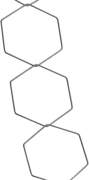 Due contenitori per piante rampicanti, accessori per piante da interni ed esterni, supporti per vite e anelli in ferro a sei lati.