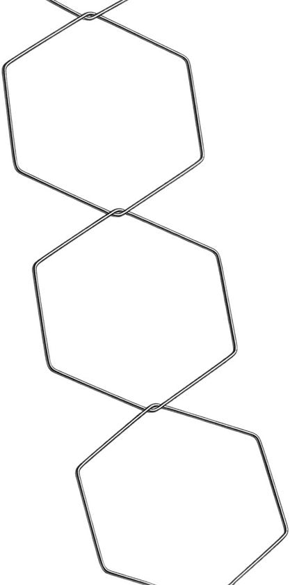 Due contenitori per piante rampicanti, accessori per piante da interni ed esterni, supporti per vite e anelli in ferro a sei lati.