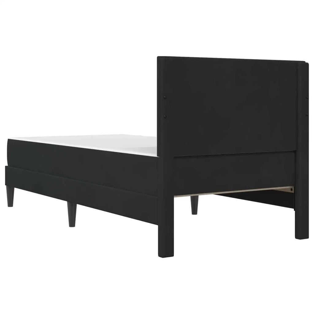 Struttura letto con materasso-Giroletto Nero 90 x 200 cm Velluto 358783